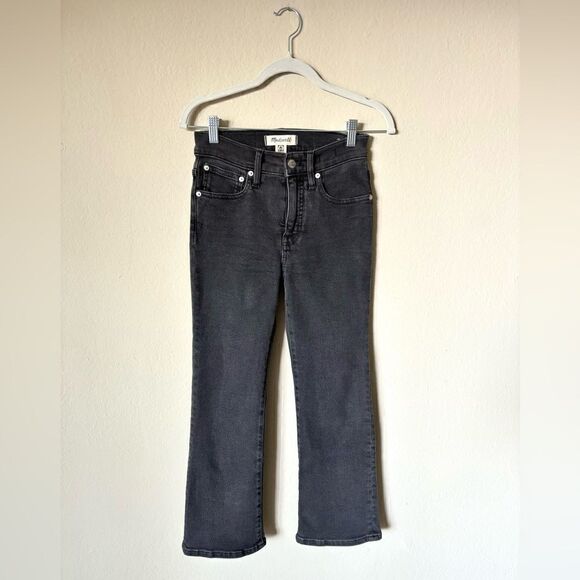 Madewell Cali Demi Black Grey Jeans Straight Leg Size 25 - Picture 7 of 13